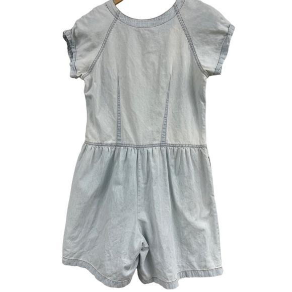 Tower Hill Vintage Denim Romper One Piece Button Down Casual shorts‎ bodice 10 - Picture 10 of 14